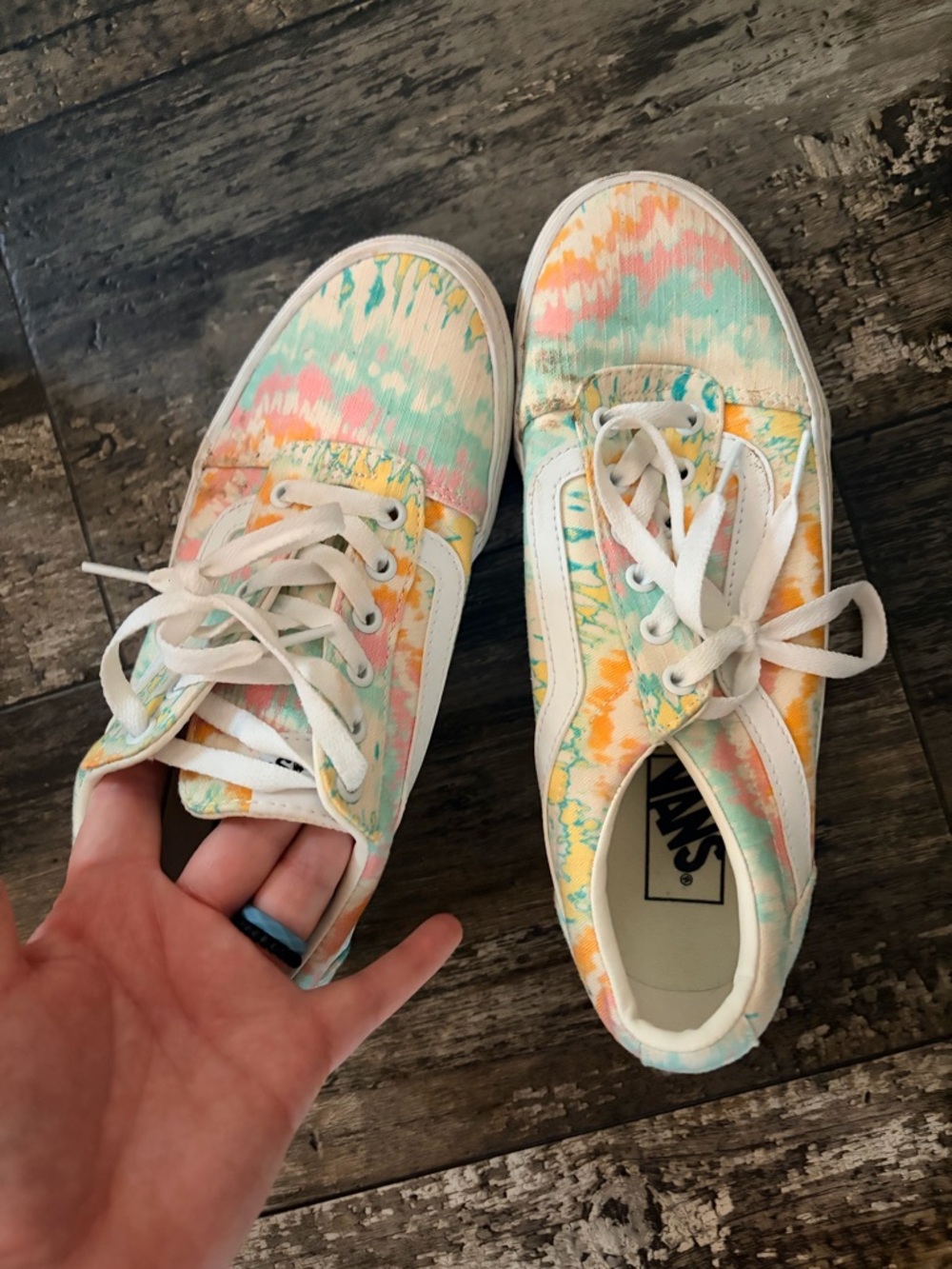Vans Tie-Dye Canvas Sneakers in Pastel Multi